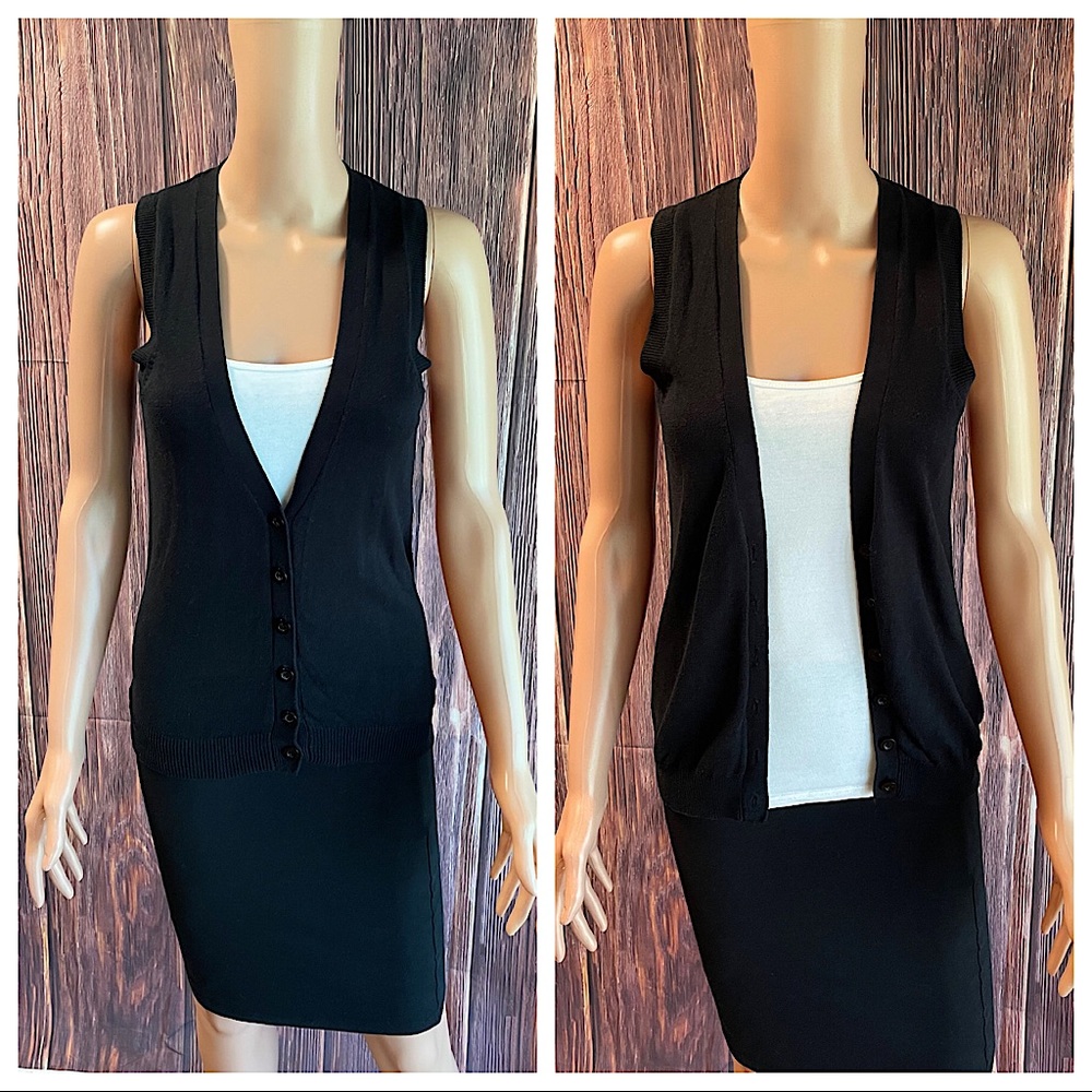 Forever 21 size small black boho retro vest casual fun